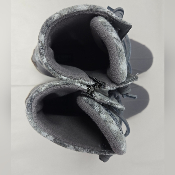 Sperry Top-sider Womens Saltwater Plaid Wool Blend Duck Boots Sz 9.5 Waterproof - Picture 8 of 16